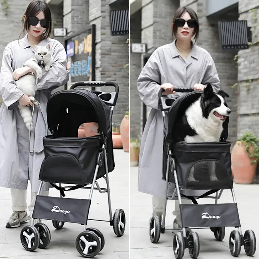 Elegant Urban Pet Stroller – Lightweight & Modern for Daily Walks