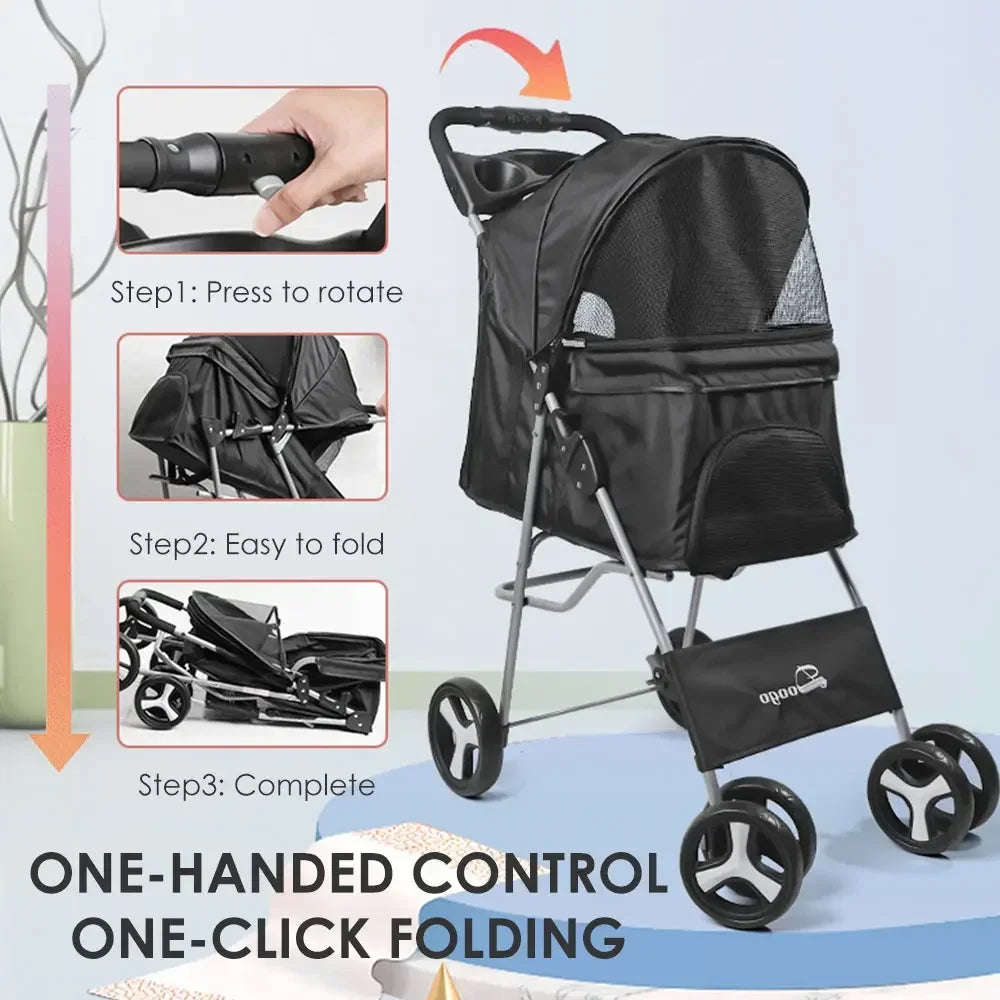 Elegant Urban Pet Stroller – Lightweight & Modern for Daily Walks