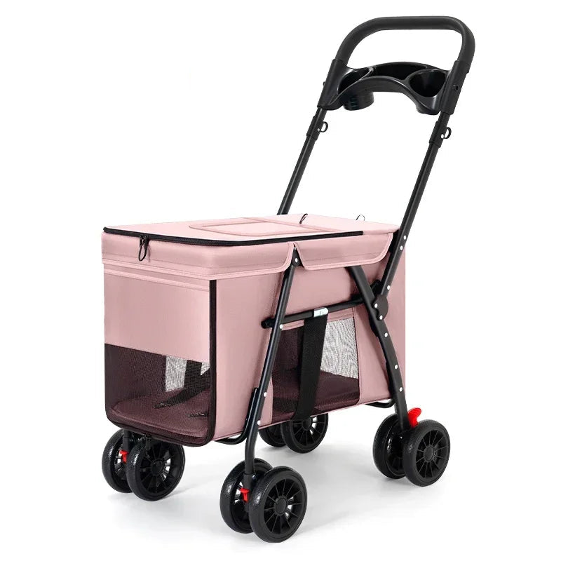 LuxeFold™ Lightweight Foldable Pet Stroller – Elegant & Compact up to 30kg