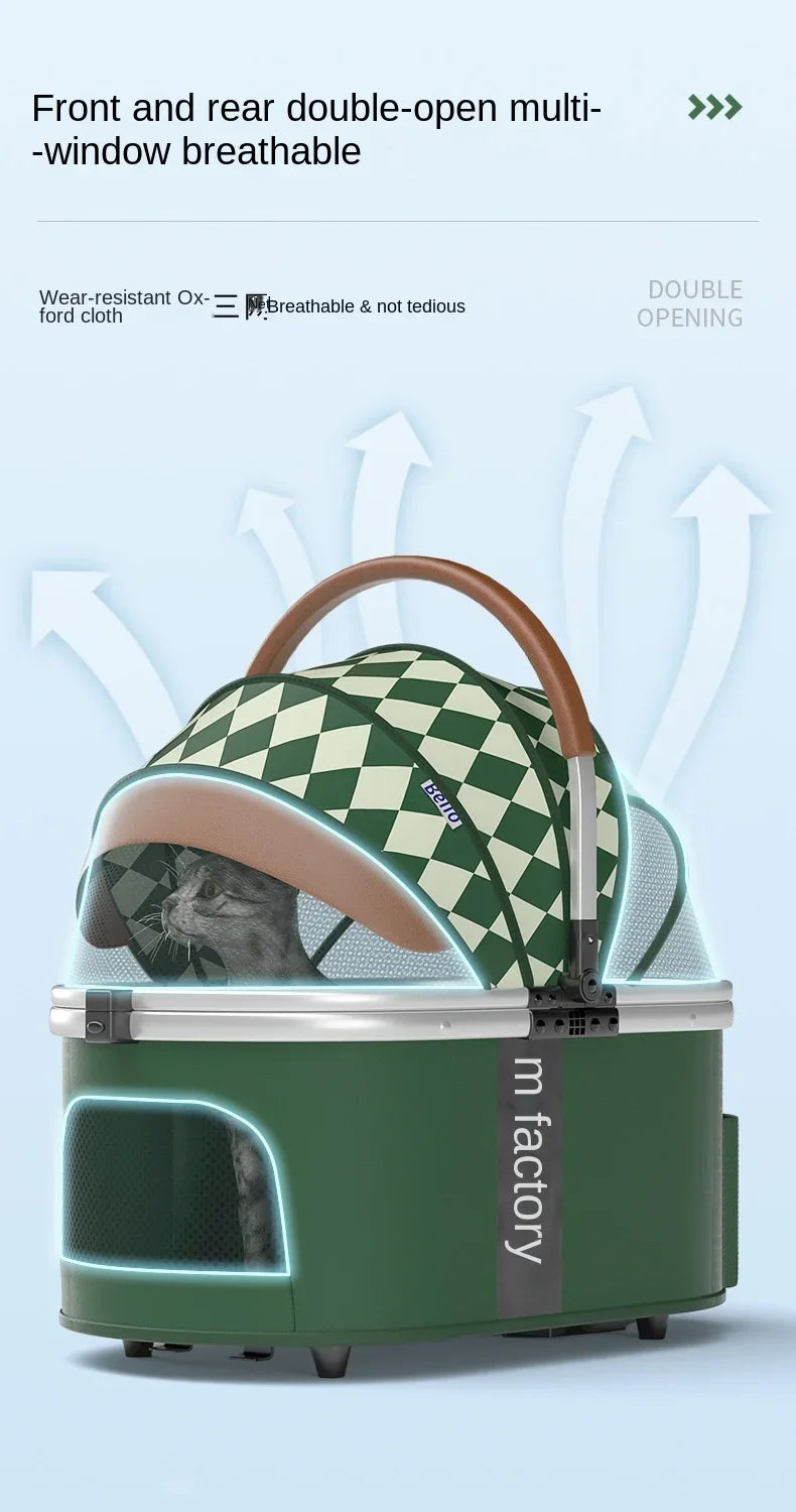 BELLO™ 3-in-1 Luxury Pet Stroller – Foldable, Detachable & Travel-Ready