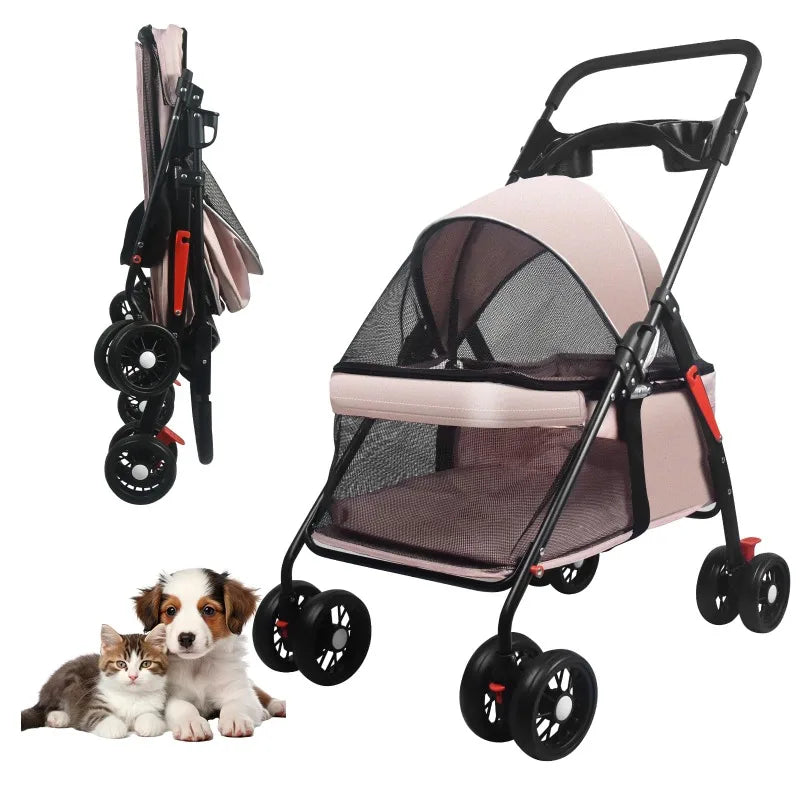 Classic Pet Stroller – Foldable, Lightweight & Affordable