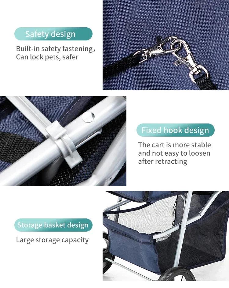 Elegant Urban Pet Stroller – Lightweight & Modern for Daily Walks