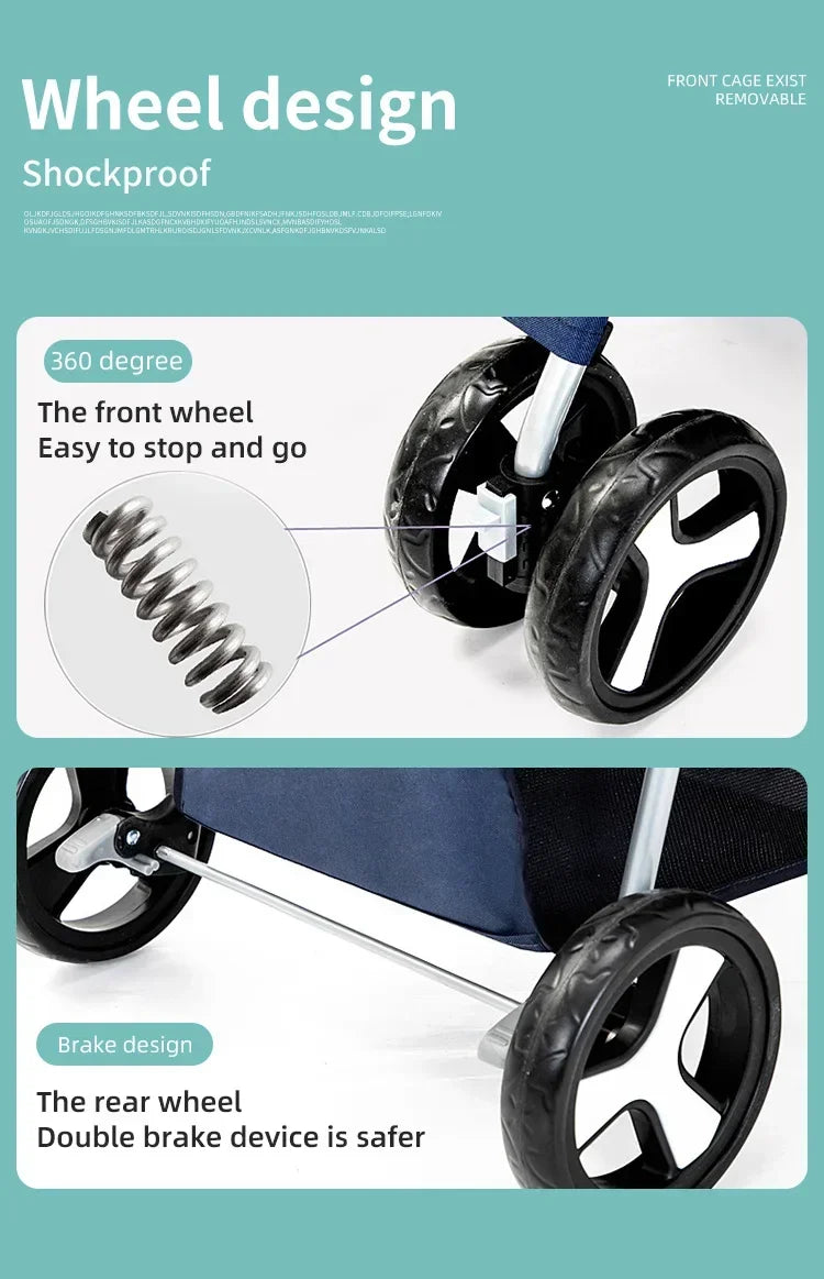 Elegant Urban Pet Stroller – Lightweight & Modern for Daily Walks