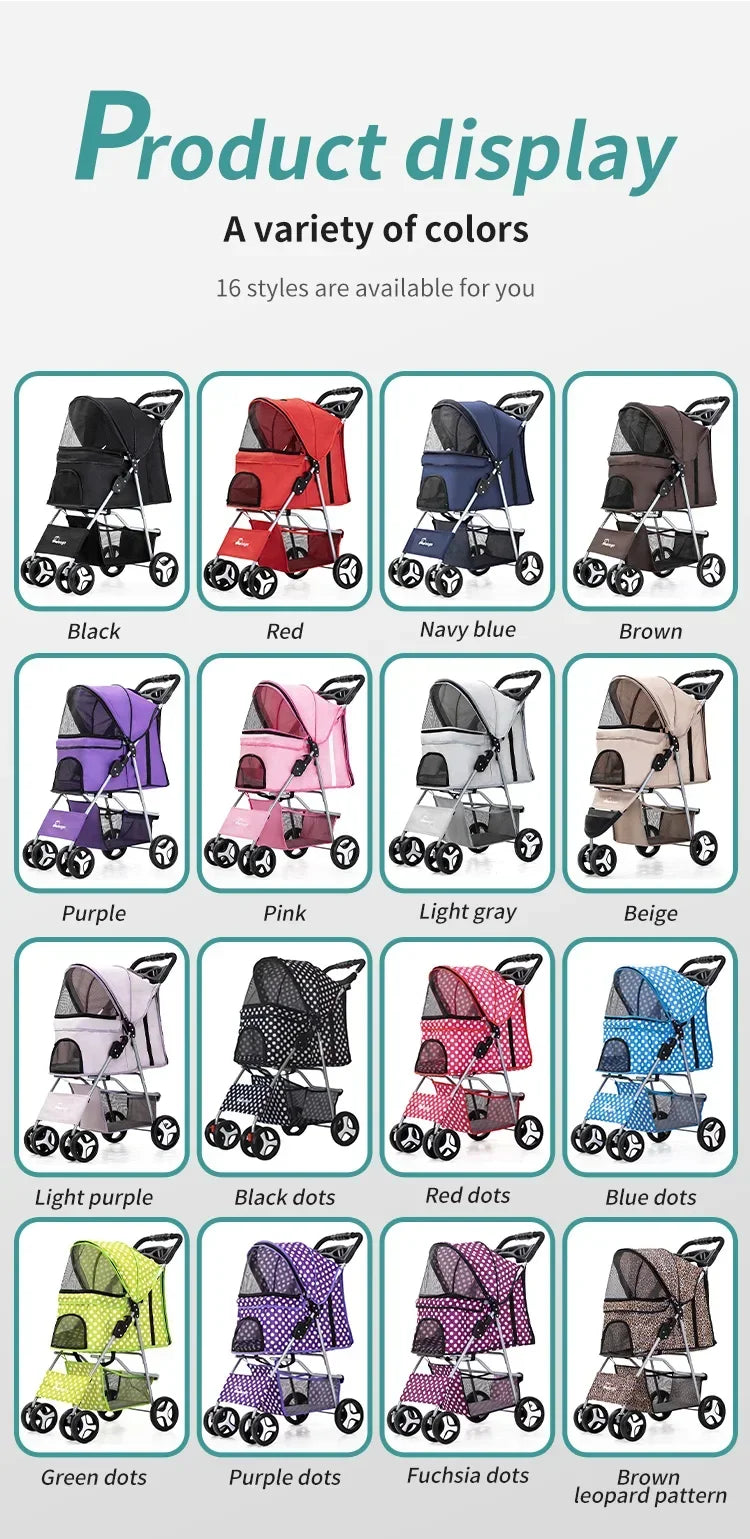Elegant Urban Pet Stroller – Lightweight & Modern for Daily Walks