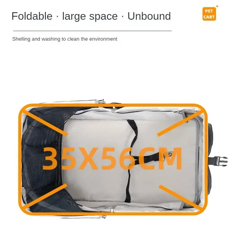 Compact Foldable Puppy Stroller – Lightweight Comfort & Safety for Small Pets