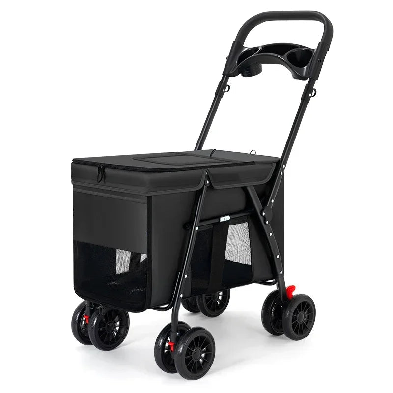 LuxeFold™ Lightweight Foldable Pet Stroller – Elegant & Compact up to 30kg