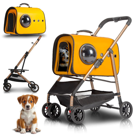 Magicorange™ Capsule Pet Stroller – Limited Yellow Edition