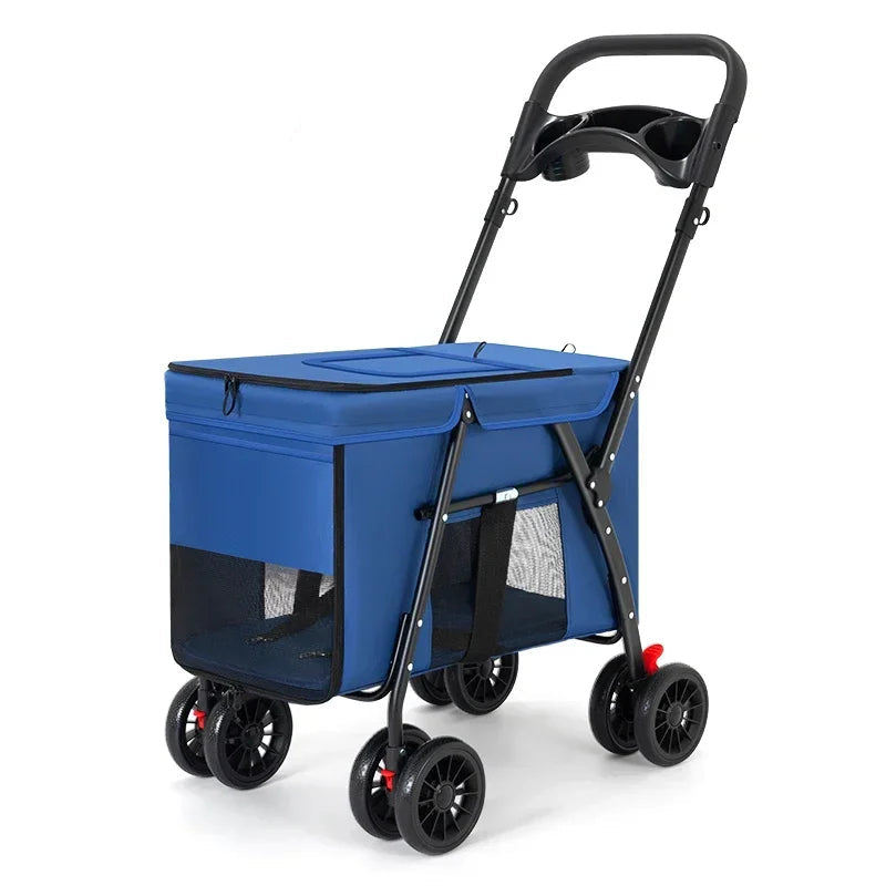 LuxeFold™ Lightweight Foldable Pet Stroller – Elegant & Compact up to 30kg