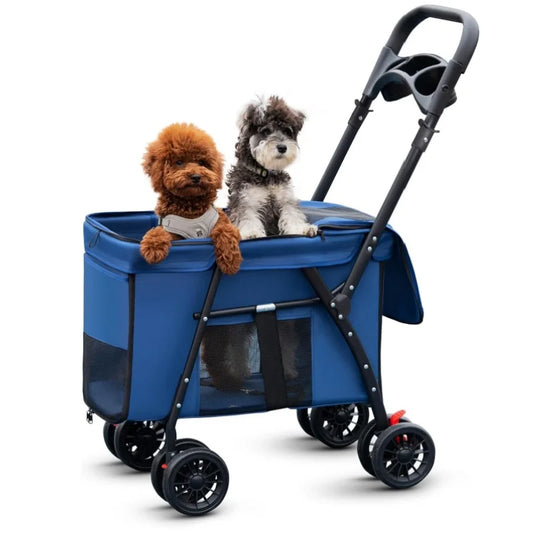 LuxeFold™ Lightweight Foldable Pet Stroller – Elegant & Compact up to 30kg