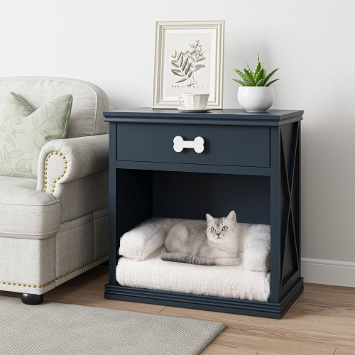 Luxe Pawssion™ Imperial Pet Lounge – Blue Velvet Edition